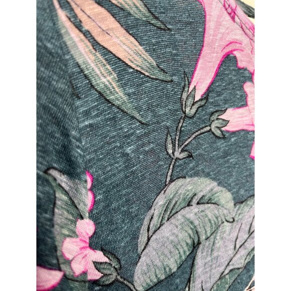 Ann Taylor Green Linen Floral Blouse Small Garden Casual Work Spring Summe - Picture 7 of 13